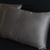 Šilkinis pagalvės užvalkalas „Dark Silver”